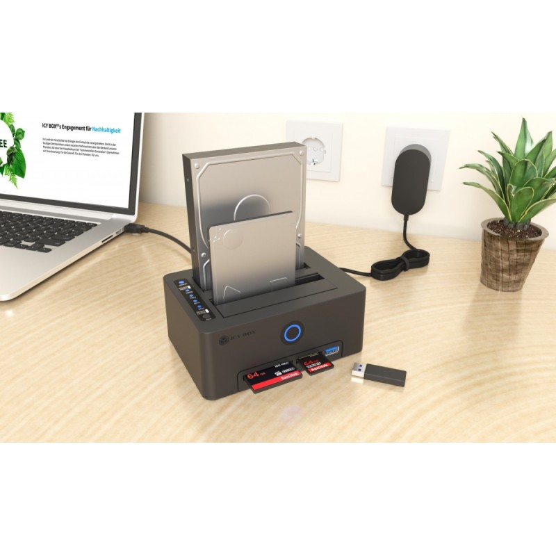 Czytnik kart IB-1233CL-CR 2x 2,5/3,5 SSD/HDD | PartsPC.pl