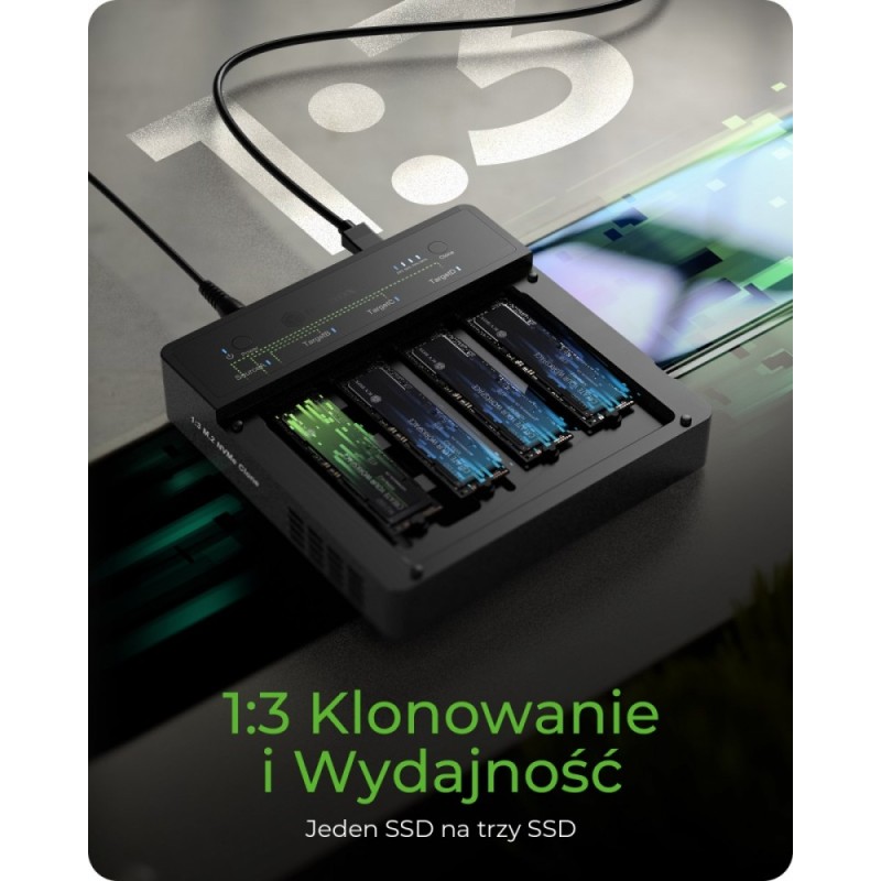 Duplicator (klonowanie 1:3) dla NVMe M.2 SSD IB-4013MCL-C4 4… | PartsPC.pl