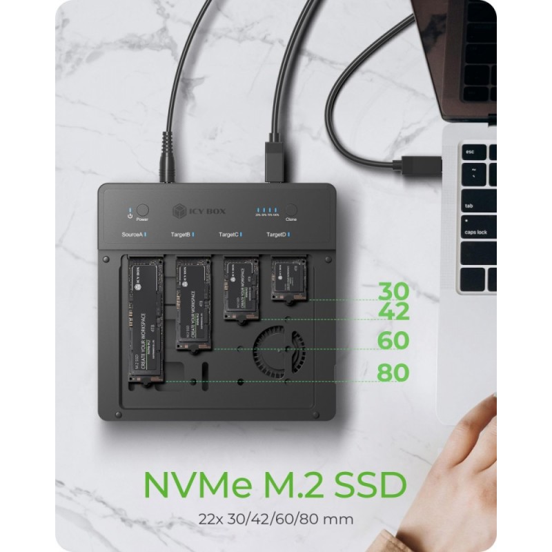 Duplicator (klonowanie 1:3) dla NVMe M.2 SSD IB-4013MCL-C4 4… | PartsPC.pl