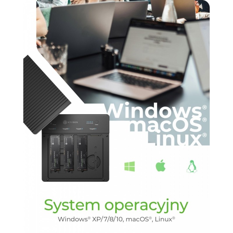 Duplicator (klonowanie 1:3) dla NVMe M.2 SSD IB-4013MCL-C4 4… | PartsPC.pl