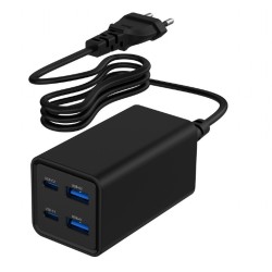 Ładowarka uniwersalna 65W GaN 2xUSB-A 2xUSB-C szybkie ładowa… | PartsPC.pl