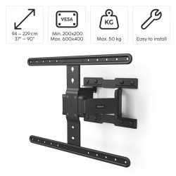 Uchwyt LCD/LED 600x400 fullmotion 90' | PartsPC.pl