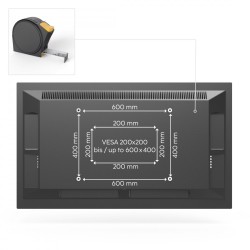 Uchwyt LCD/LED 600x400 fullmotion 90' | PartsPC.pl