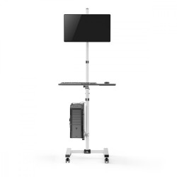 Stand wózek do monitora CPU na kółkach MC-793 W Biały | PartsPC.pl