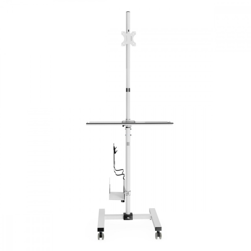 Stand wózek do monitora CPU na kółkach MC-793 W Biały | PartsPC.pl