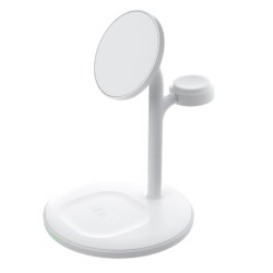 MagScape Ładowarka Indukcyjna 3w1 MagSafe magnetyczna Biała | PartsPC.pl