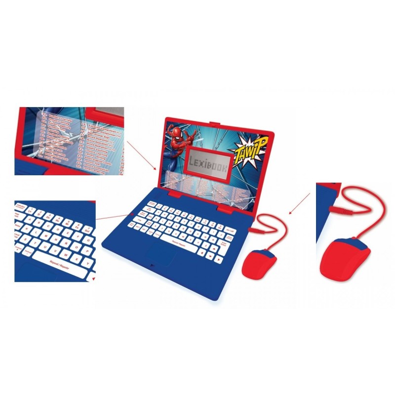 Laptop edukacyjny Spider-Man dwujęzyczny PL/ ENG 124 aktywno… | PartsPC.pl