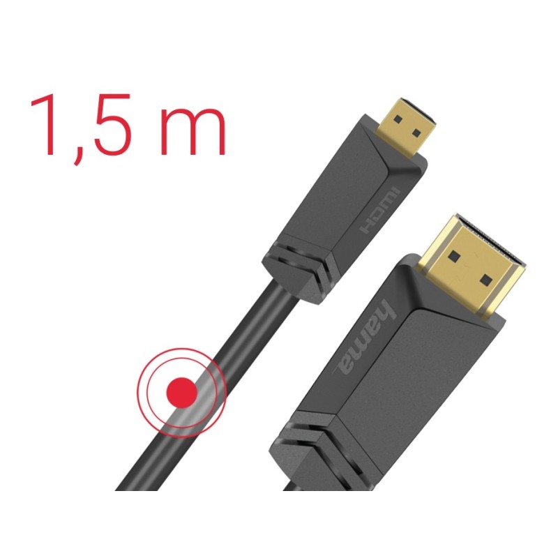Kabel HDMI-micro HDMI 1,5m | PartsPC.pl