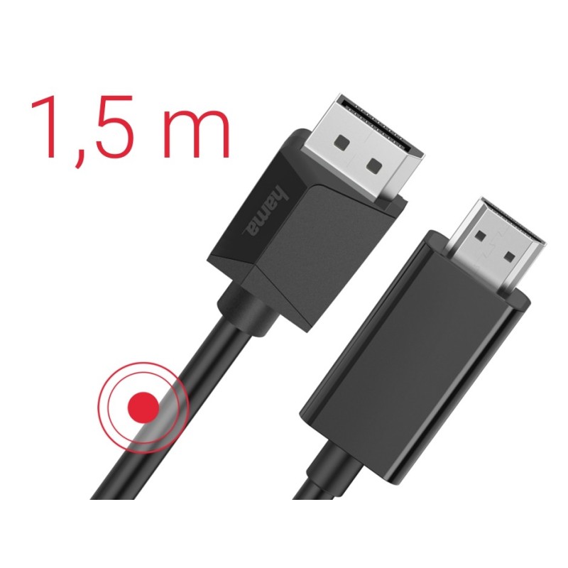 Kabel displayport HDMI 4k 1,5m | PartsPC.pl