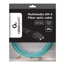 Kabel światłowodowy wielomodowy duplex OM4 50/125,LC/LC,25m | PartsPC.pl