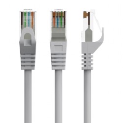 Patch cord kat.6 miedź UTP 7.5m szary | PartsPC.pl