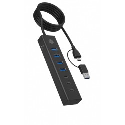 Hub IB-HUB1737-C3 7-Port USB 3.2 Gen 1 Hub, 3x USB Type-C., … | PartsPC.pl