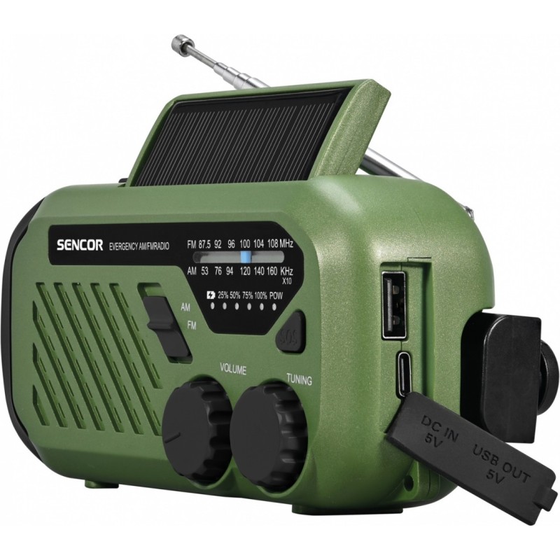 Radio przenośne alarmowe AM/FM, latarka, power bank, bateria… | PartsPC.pl