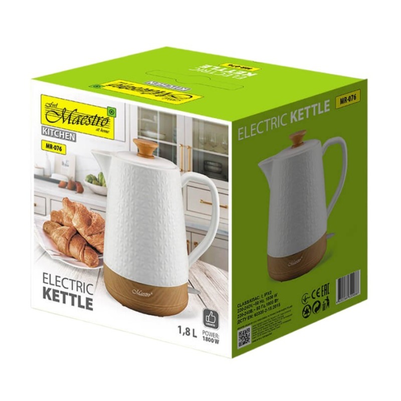 Ceramiczny czajnik elektryczny 1,8l  1800W  MR-076 | PartsPC.pl