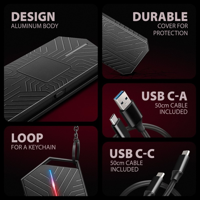 EEM2-GAM Obudowa zewnętrzna aluminiowa USB-C 3.2 Gen 2 M.2 N… | PartsPC.pl