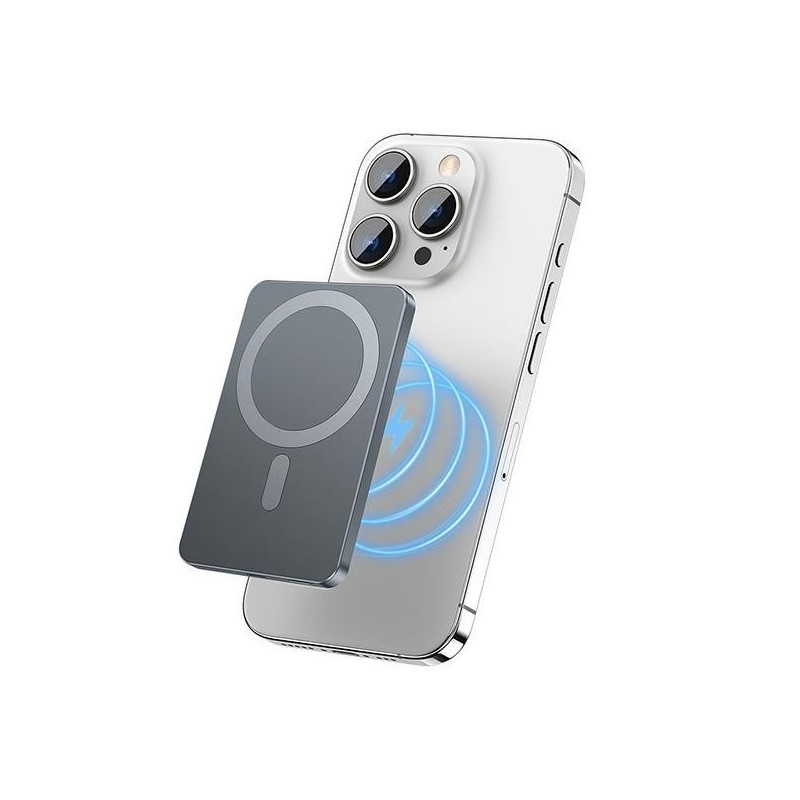 Powerbank indukcyjny MagSafe 5000mAh P112K Szary | PartsPC.pl