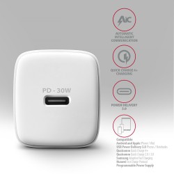 ACU-PD30W Ładowarka sieciowa PD 30W, 1x port USB-C, PD3.0/QC… | PartsPC.pl