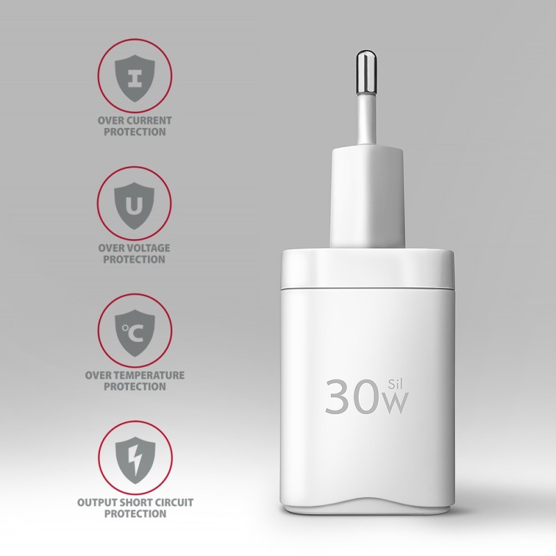 ACU-PD30W Ładowarka sieciowa PD 30W, 1x port USB-C, PD3.0/QC… | PartsPC.pl
