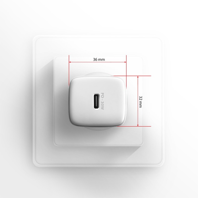 ACU-PD30W Ładowarka sieciowa PD 30W, 1x port USB-C, PD3.0/QC… | PartsPC.pl