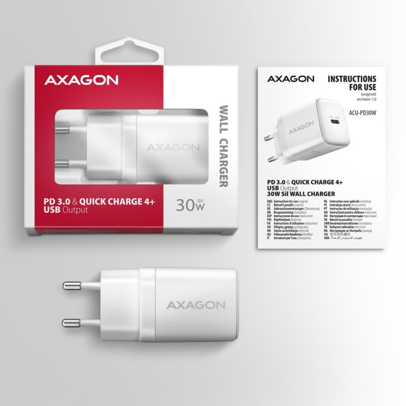 ACU-PD30W Ładowarka sieciowa PD 30W, 1x port USB-C, PD3.0/QC… | PartsPC.pl