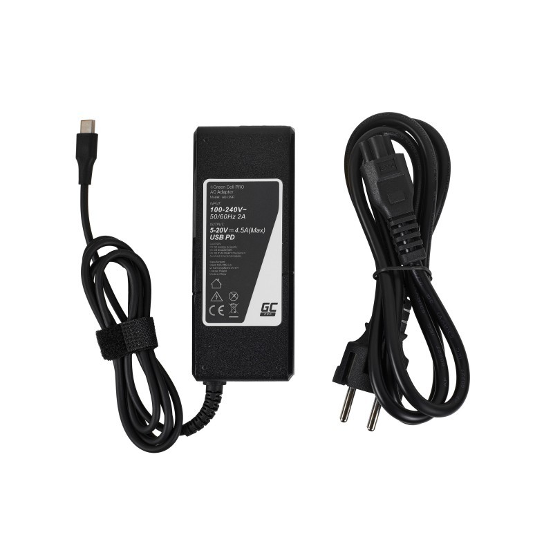 Zasilacz USB-C 90W 5V-9V-12V-15V/3A, 20V/4.5A Power Delivery | PartsPC.pl