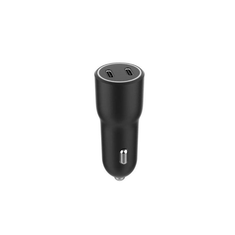 Ładowarka samochodowa 2xUSB-C PD 40W czarna | PartsPC.pl