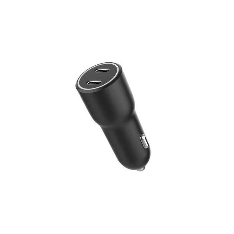Ładowarka samochodowa 2xUSB-C PD 40W czarna | PartsPC.pl