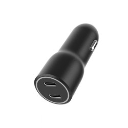 Ładowarka samochodowa 2xUSB-C PD 40W czarna | PartsPC.pl