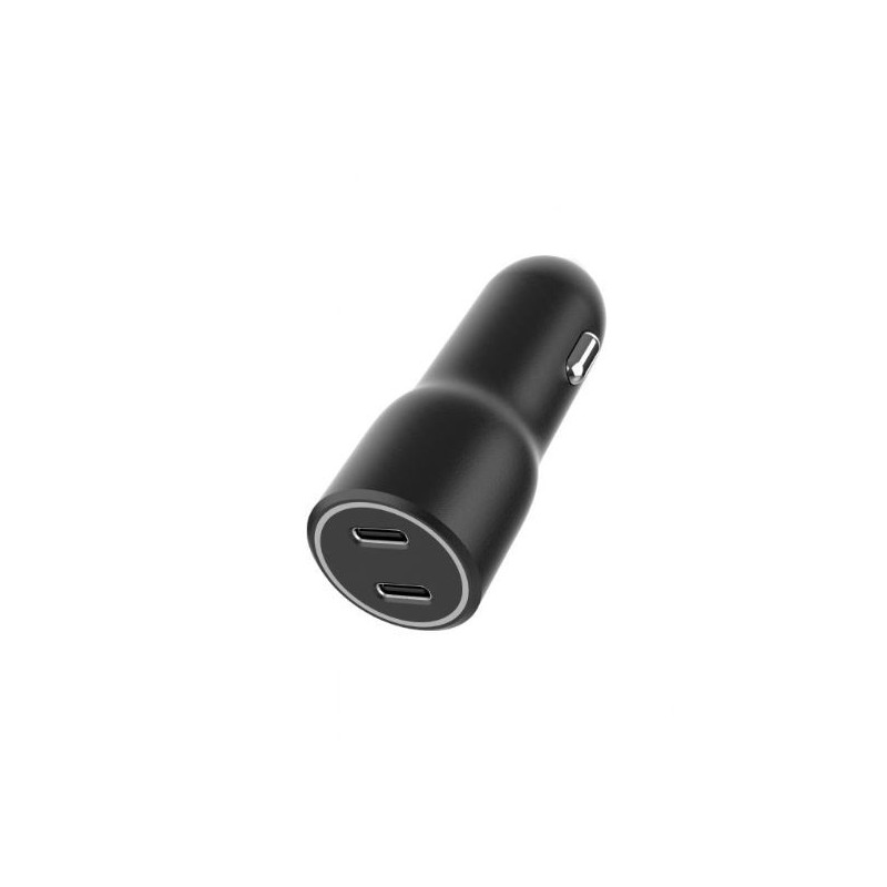 Ładowarka samochodowa 2xUSB-C PD 40W czarna | PartsPC.pl