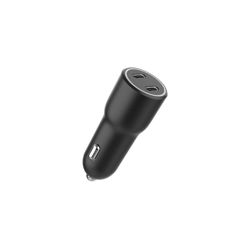 Ładowarka samochodowa 2xUSB-C PD 40W czarna | PartsPC.pl