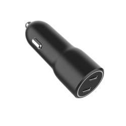 Ładowarka samochodowa 2xUSB-C PD 40W czarna | PartsPC.pl