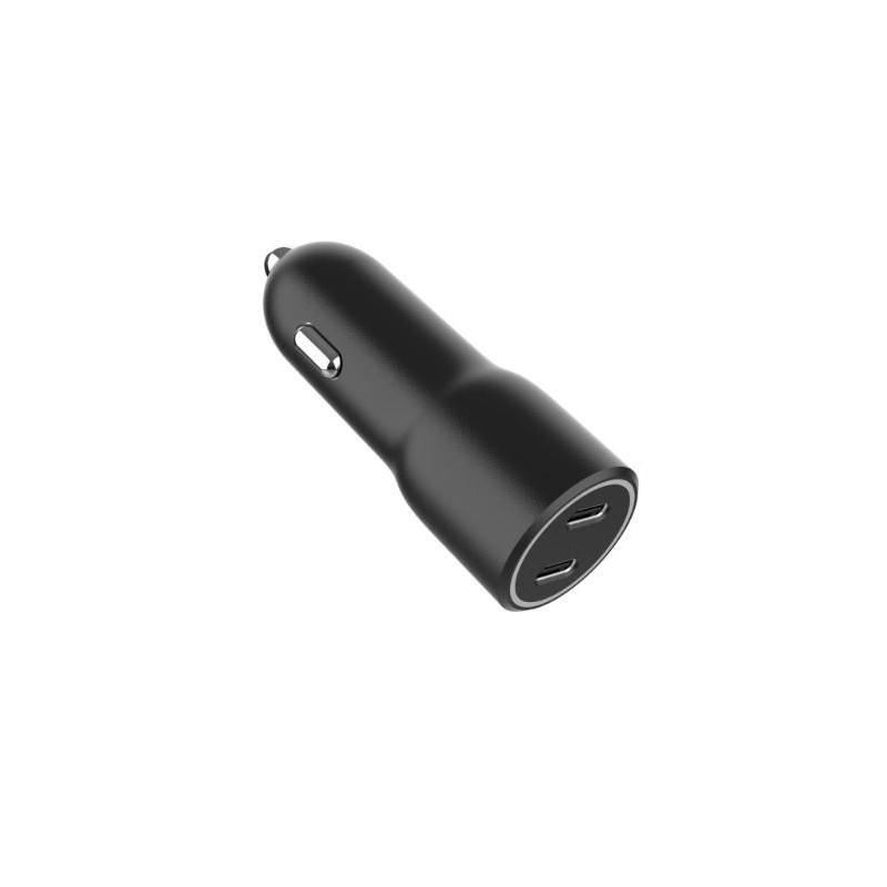Ładowarka samochodowa 2xUSB-C PD 40W czarna | PartsPC.pl