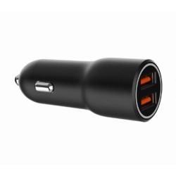 Ładowarka samochodowa 2xUSB-A QC3.0 36W czarna | PartsPC.pl
