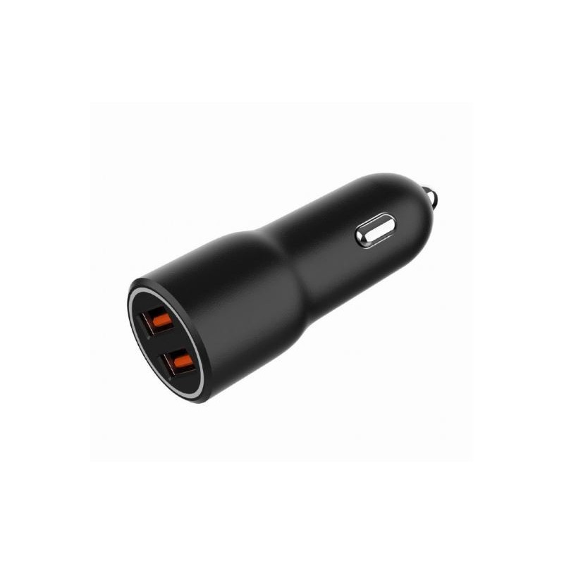 Ładowarka samochodowa 2xUSB-A QC3.0 36W czarna | PartsPC.pl