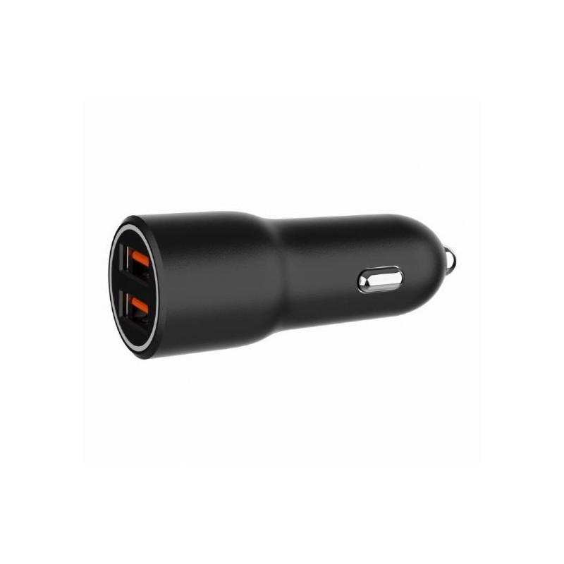 Ładowarka samochodowa 2xUSB-A QC3.0 36W czarna | PartsPC.pl