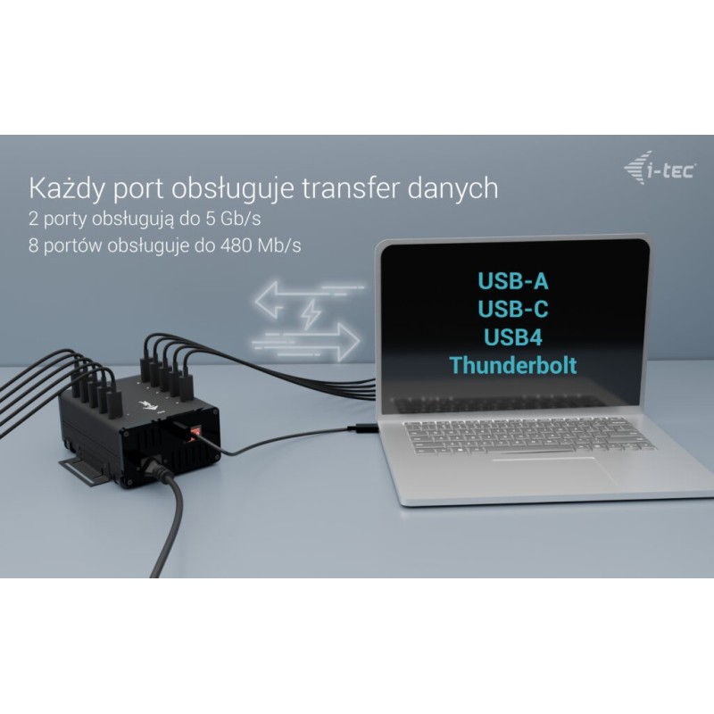 !i-tec USB-C/USB-A Metal Charging + data HUB 15W per port 10… | PartsPC.pl