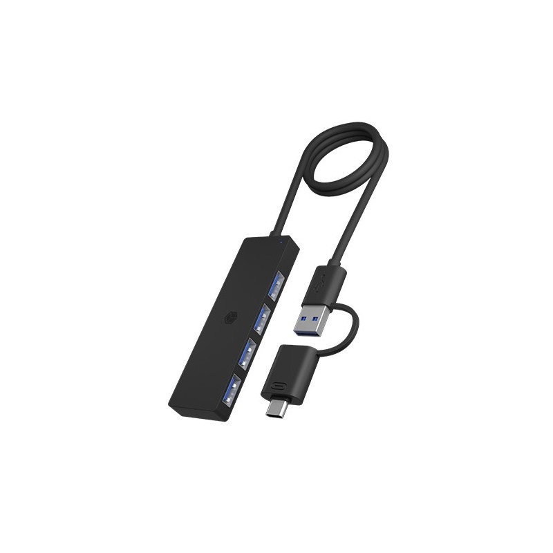 Hub IB-HUB1424-C3 4-Port USB Typ-A, złącze Typ-C/A | PartsPC.pl