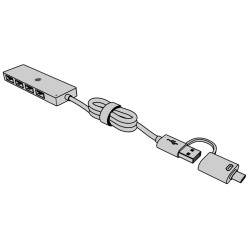 Hub IB-HUB1424-C3 4-Port USB Typ-A, złącze Typ-C/A | PartsPC.pl