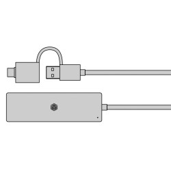 Hub IB-HUB1424-C3 4-Port USB Typ-A, złącze Typ-C/A | PartsPC.pl
