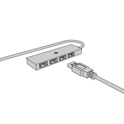 Hub IB-HUB1424-C3 4-Port USB Typ-A, złącze Typ-C/A | PartsPC.pl