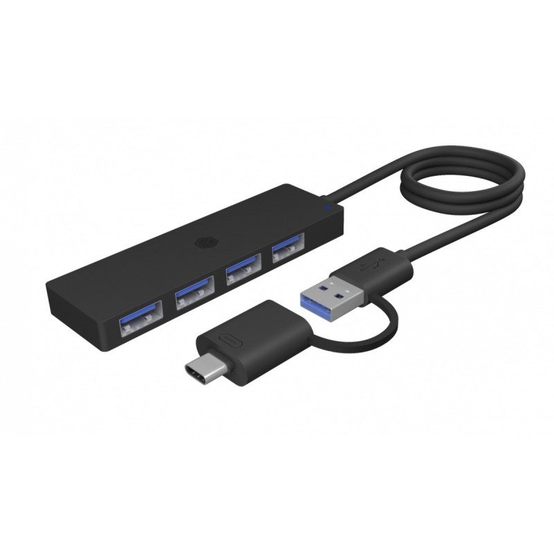 Hub IB-HUB1424-C3 4-Port USB Typ-A, złącze Typ-C/A | PartsPC.pl