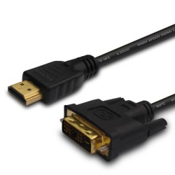 Kabel HDMI 19 pin (M) - DVI 18+1 (M) 1,8m, złote końcówki, C… | PartsPC.pl