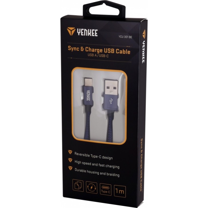 Kabel USB A 2.0 / USB C transfer danych 480Mb/s /3A | PartsPC.pl
