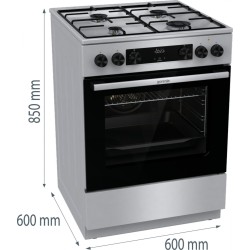 Kuchnia gazowo-elektryczna GKS6C70XJ | PartsPC.pl