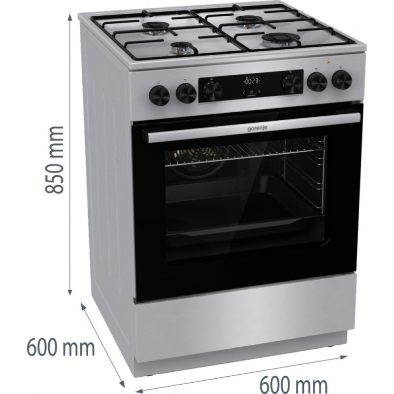 Kuchnia gazowo-elektryczna GKS6C70XJ | PartsPC.pl