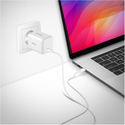 Ładowarka sieciowa USB C 45W 3A Power delivery 3.0 QC3.0 Bia… | PartsPC.pl