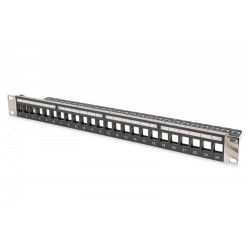 Panel krosowy (patch panel) modularny 19" 24 porty pod moduł… | PartsPC.pl