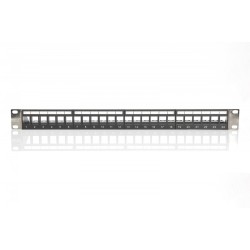 Panel krosowy (patch panel) modularny 19" 24 porty pod moduł… | PartsPC.pl