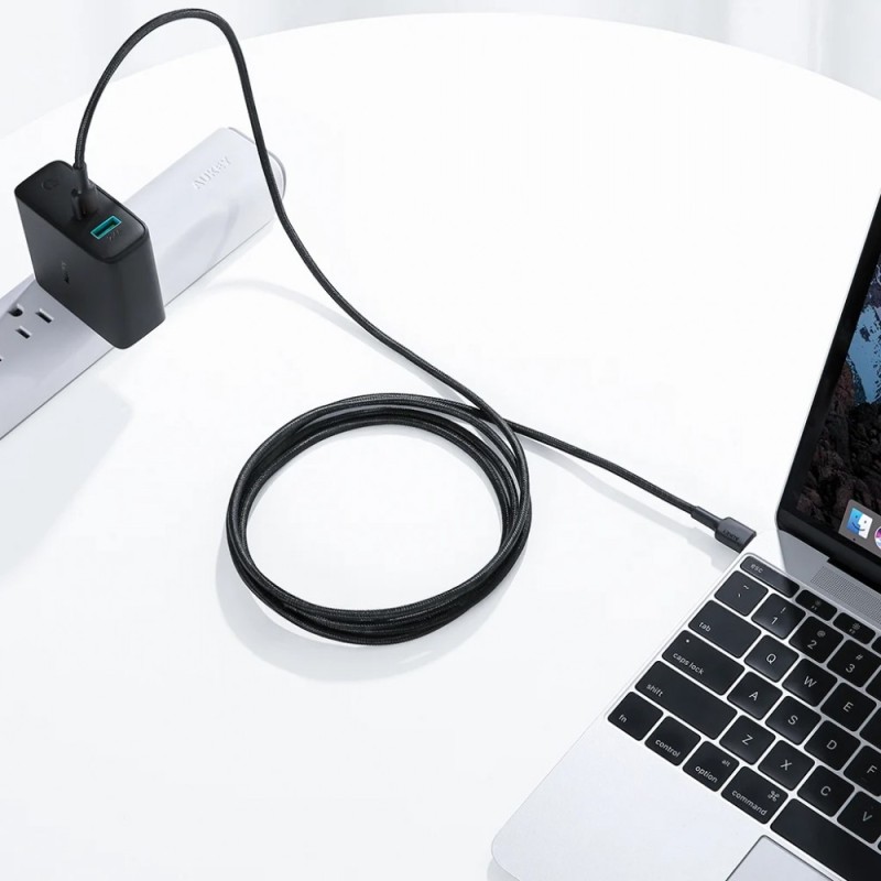 CB-CD45 nylonowy kabel USB C - USB C | 0,9m | 3A | 60W PD | … | PartsPC.pl