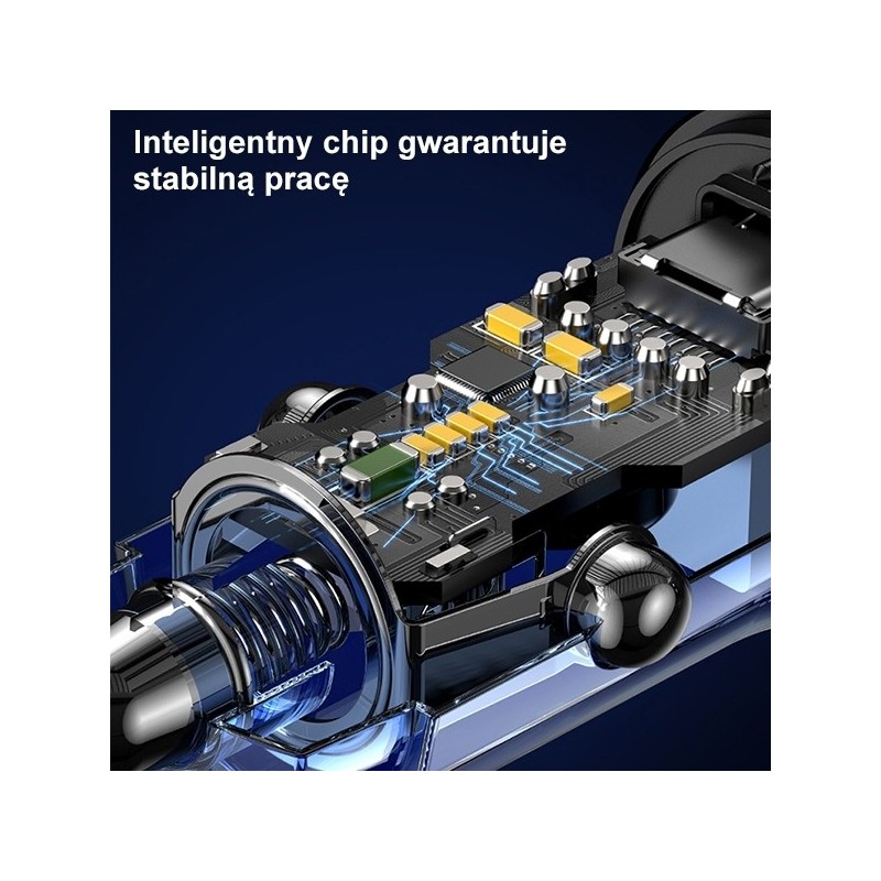 Ładowarka samochodowa 30W 1xUSB + 1xUSB-C Fast Charge | PartsPC.pl